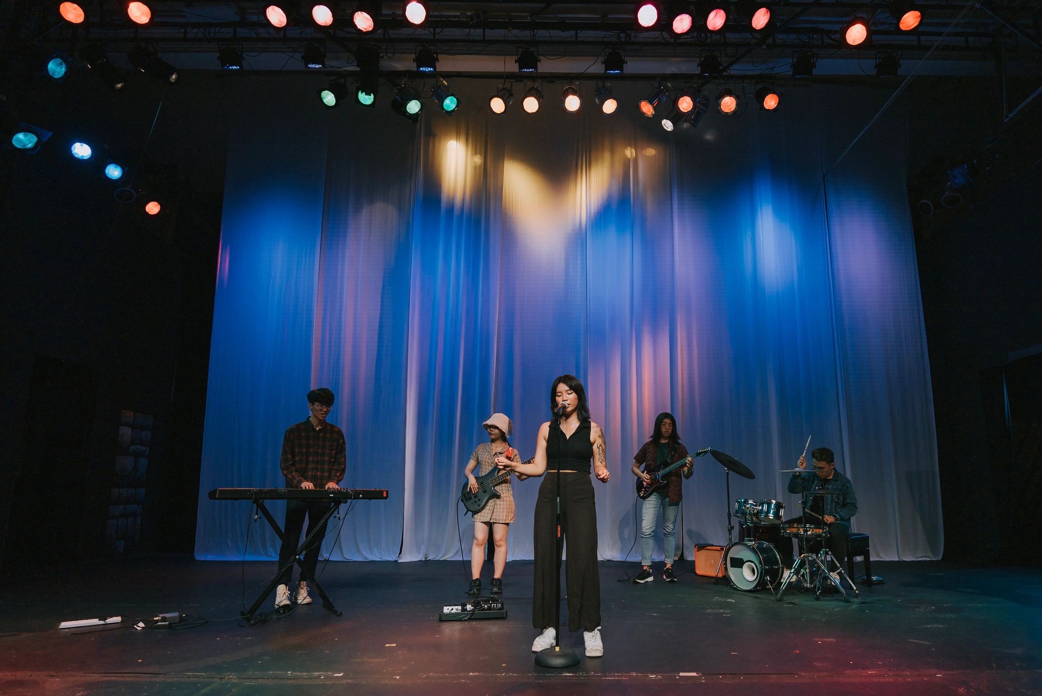 Live band performance on stage