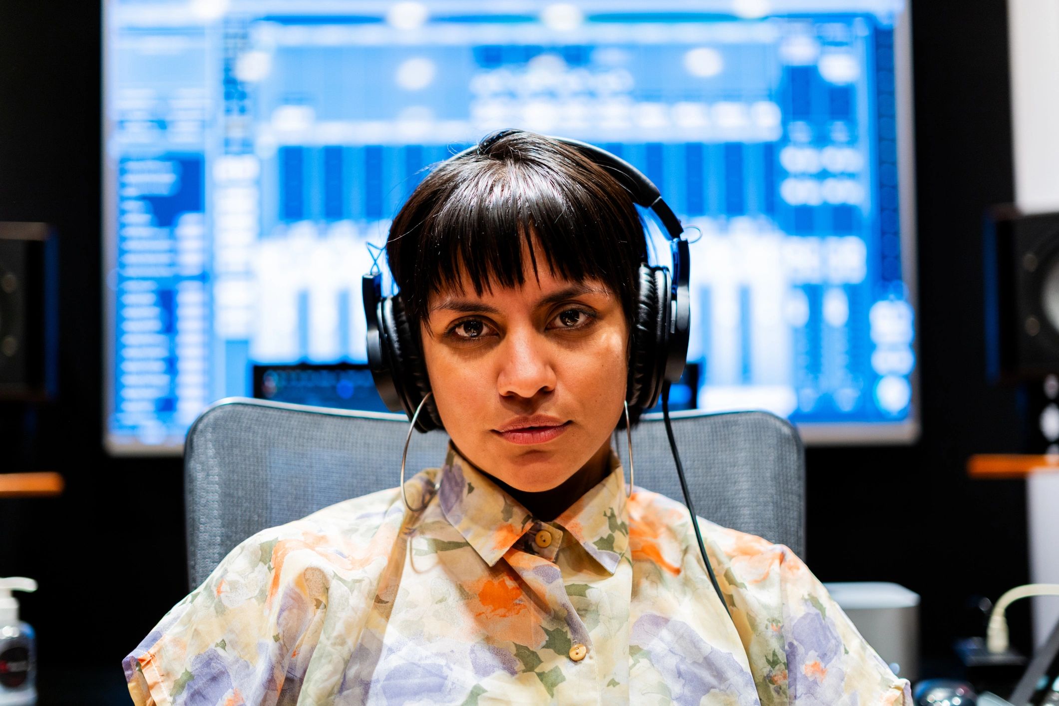 Creative professional in a recording studio